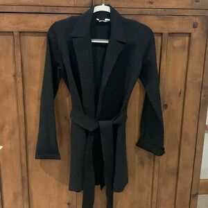 MM LaFleur classic knit wrap jacket, the “Jardigan,” in black